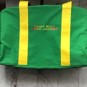 Marc Jacobs Green and Yellow Travel Bag, overnight bag